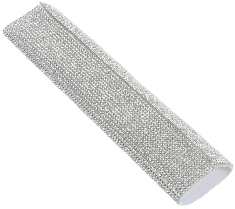 Mikrofonschutz für Drahtlose Handmikrofone mit Strass Silber | Griffhülle aus Kunststoff, Kompatibel für Handmikrofone, Glamouröses Strassmuster, Leicht Anzubringen