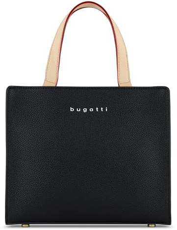bugatti Ella Mini Tote Bag - Hochwertige Damen-Kunstledertasche in Schwarz