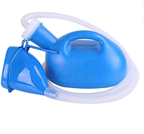 Tragbare Pinkelflasche mit Deckel und Trichter für Männer und Frauen, 2000 ml, germögen, männlich/weiblich, wiederverwendbare Urinale, Notfall-Urinsammlung für Zuhause, Camping, Auto, Reisen