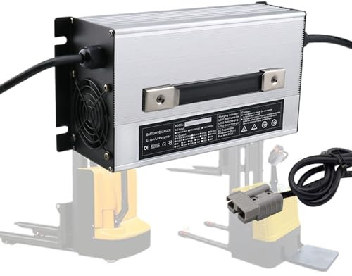 WLEJSL Chargeur Batterie Chariot Élévateur 48 V 25 A avec Prise Anderson 50 A Chargeurs Batterie Plomb Acide Haute Puissance Charge d'entretien Écran LCD pour Transpalette Électrique,B