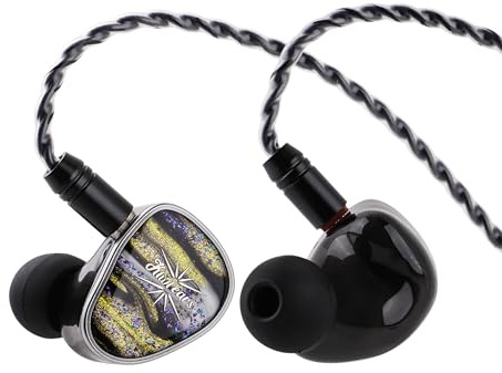 Linsoul Kiwi Ears Étude in Ear Monitor, Auricolari ibridi IEM 3BA+1DDD+1BN, Cuffie Gaming, Auricolare Stereo HiFi con Cavo Staccabile a 2 Pin per Musicisti Audiofili
