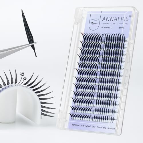 ANNAFRIS Comic Spire Wimpern Extensions Manga Anime Künstliche Wimpern Volumen Vorgefertigte Wimpernverlängerung(Fox,0.07C,8-15mm)