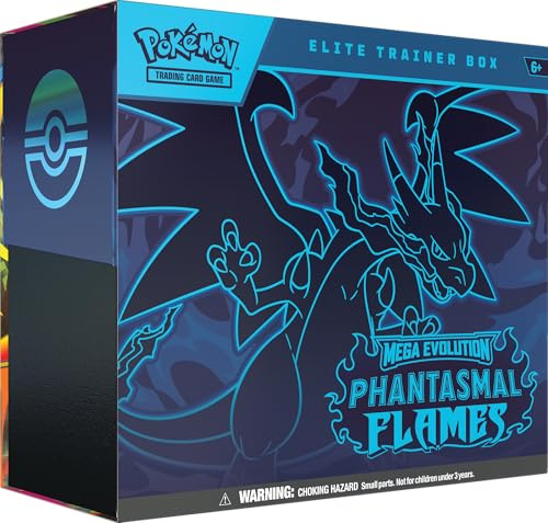 Pokémon TCG: Mega Evolution—Phantasmal Flames Elite Trainer Box (1 Full-Art Promo Card, 9 Booster Packs & Premium Accessories)
