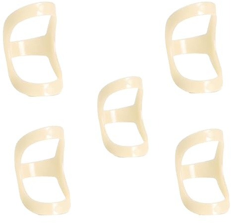 WQNNQW 5 stycken fingerskenor oval fingerstöd, fingerledsskydd, artrit finger, plast vattentät malletfingerskarv, för fingerstöd, ortos (6,7, 8, 9, 10)