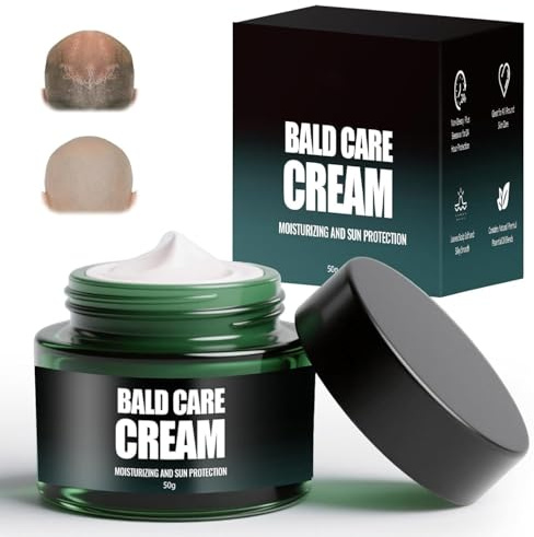 50g Crema hidratante para el cabelludo, Crema Post Depilacion Cuidado, Calvicie Calma y Alivia la Piel Dañada, para Cabeza Calva, Después del Afeitado