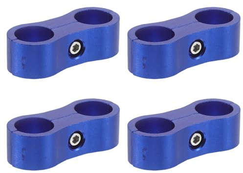 PLAFOPE Abrazadera de Línea de Freno Instalación Sencilla y Amplia Compatibilidad de Aleación de Aluminio Azul para Manguera de Combustible Automotriz