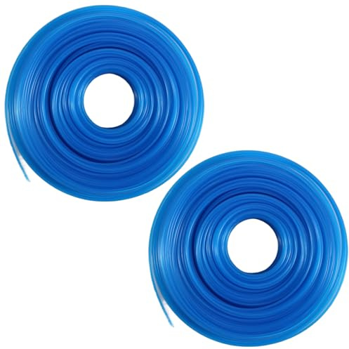 Buhdjfnke Filo Tagliabordi e Decespugliatore Elettrico - 2 Pezzi, Filo Rotondo In Nylon Pesante da 1,6 mm X 100 M per Alimentazione Manuale