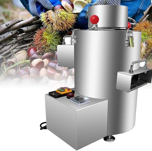 Pelador CastañAs, MáQuina AutomáTica Para Pelar CastañAs, Pelador AutomáTico De 12 Cuchillas Para Almendras/Avellanas, Control De Velocidad, Acero Inoxidable, No DañA Las CastañA, 0,5-2,5 Kg/Vez(12V)
