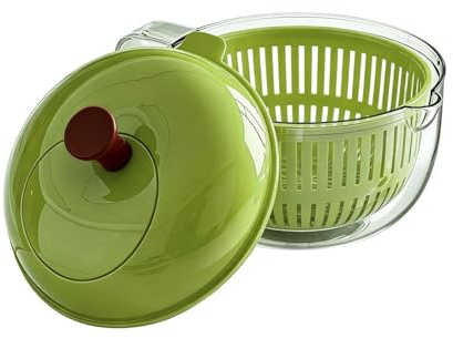 Centrifuga per Lavaggio Frutta | Gadget Cucina Pulizia a Manovella - Centrifuga Per Frutta E Verdura Lavaggio Asciugatura | per Prodotti Freschi Lattuga Casa Appartamento Ristorante Campeggio e Picnic