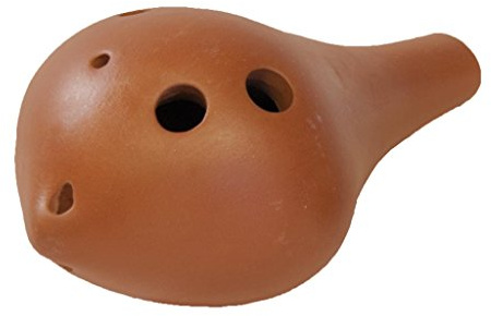 6-Loch Ocarina im Tonumfang C5-E6 (AC) dunkelbraun Okarina Flöte Pfeife leicht spielbar traditionell Mund Musik Südamerika Klang Percussion Weltmusik
