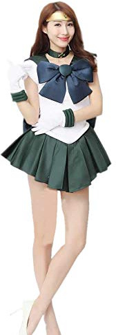 OURCOSPLAY Dam sjöman måne Neptunus Kaiou Michiru cosplay kostym 6 st set (Xxxl)