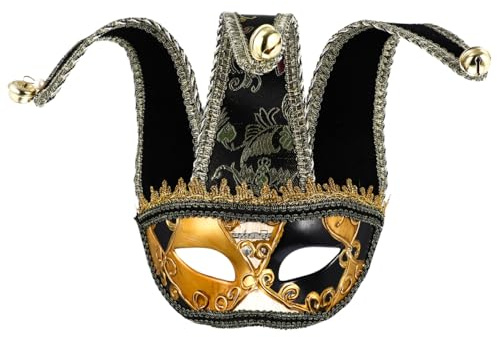BESTOYARD Halloween Venezianische Maske FüR MäNner, Halbgesichtsmaske FüR Karneval, Halloween Cosplay KostüM Requisite