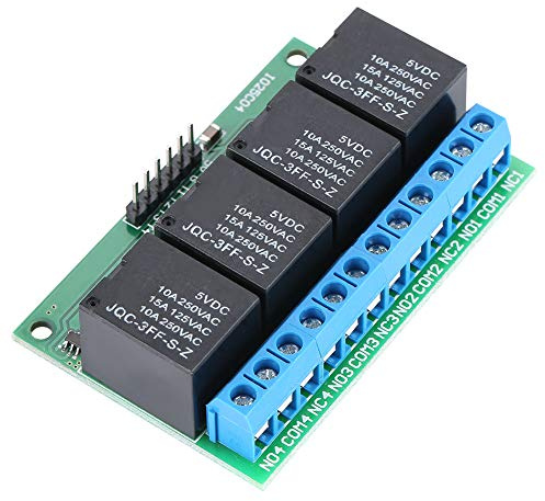 4-Kanal Bistabiles Relaismodul, 5V DC Flip-Flop Latch, Selbstsperrend Low Pulse Trigger, 6,5x4,3cm, für WIFI Garagentor Controller, DIY Elektronik