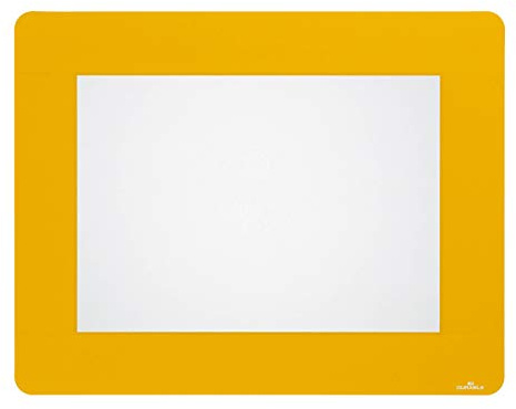 Durable Bodenmarkierungsfenster A4, selbstklebend und wiederablösbar, 10 Stück, gelb, 180804