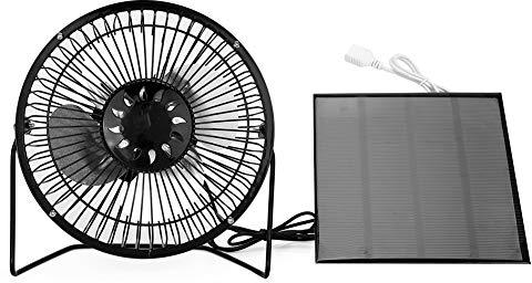 Ymiko USB-solfläkt, 4,5 W 6 tum solpanelsdriven bärbar minifläkt för kylning av ventilation hemma utomhus
