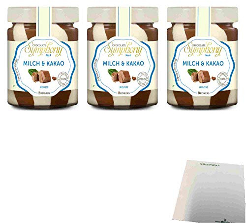 Brinkers Chocolate Symphony No 4 Mousse Milch & Schokolade 3er Pack (3x210g Glas) + usy Block