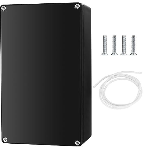 Waterproof IP65 Electronic Junction Box, ABS Plastic Electrical Project Junction Enclosure Box- 200 * 120 * 75mm/black