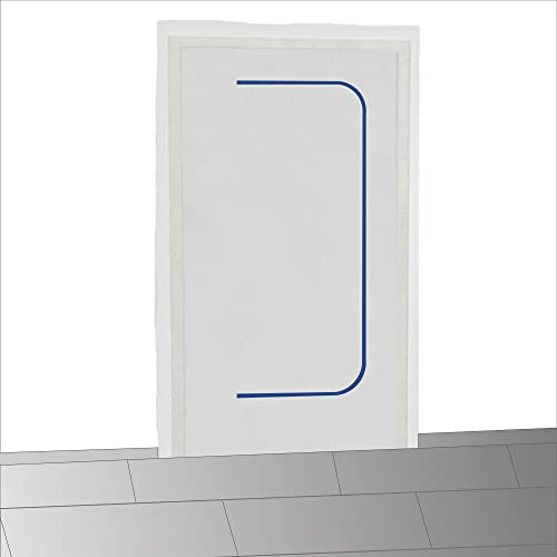 Pangolino Staubschutztür (Vlies) inkl Reißverschluss, Staubschutz, Bautür, 1,10 x 2,20 m u.a. für Renovierungen & Umbauten, aus staubdichtem Polypropylen-Vlies (PP)