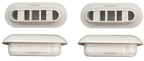 HYDRO HOME Paracolpi wc, kit 4 pezzi, in gomma, misure nelle immagini, montaggio facile fai da te, produzione italiana (GRIGI, RETTANGOLARI/GOMMA 1)