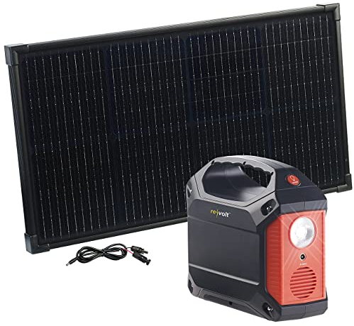 revolt Solarpanel Fensterbank: Fensterbank-Solarkraftwerk: Powerstation mit 60-W-Modul, 155 Wh, 100 W (Balkonkraftwerk, Mini-Solaranlage, Fensterkraftwerk Komplettset)