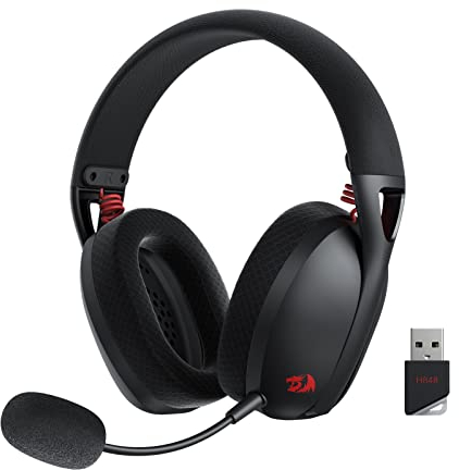 Redragon H848 BT Cuffie da gioco wireless - Leggere - Audio surround 7.1 - Driver da 40 mm - Microfono staccabile - Piattaforme multiple per PC, PS5/4/3, Switch, dispositivi mobili