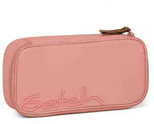 satch Schlamperbox extra groß inkl. Trennfach Reißverschlussfach Stiftehalter Geodreieck Sichtfenster für Stundenplan Nordic Coral - Korall