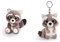 NICI 45569 Glubschis Waschbär Clooney ca 25cm Plüsch Kuscheltier & 45550 Glubschis Schlüsselanhänger Waschbär Clooney ca 9cm Plüsch