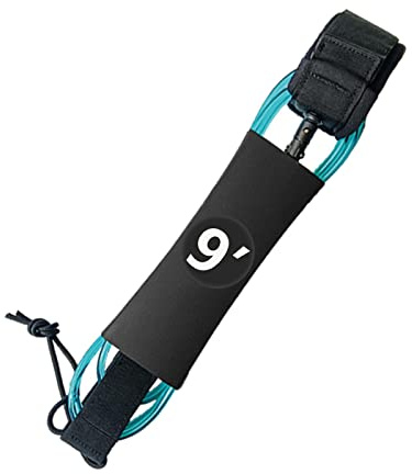 Dickly Surfbrettleine, Gurt-Sicherheitsleine, Surfschnur, sichere Leine, Fußbein-Seil, Surfleine für, Wassersport, Kajak, Blau, 9ft