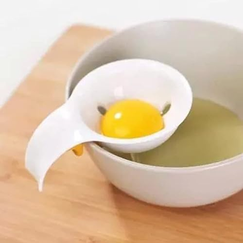 Kitchen Egg Yolk White Separator with Bowl Edge Silicone Buckle Egg Separator Dining Cooking Kitchen Gadget ToolsDeft Processed