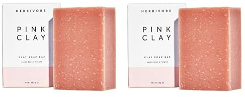 Pink Clay Gentle Cleansing Bar Soap for Face & Body with French Pink Clay Rejuvenates, Suitable for All Skin Types, Vegan, 4 oz (2 Pack)