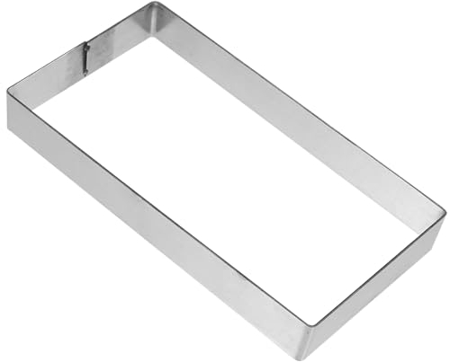 Cabilock Molde Rectangular De Acero Inoxidable Para Tartas y Mousse Antiadherente Fácil De Limpiar