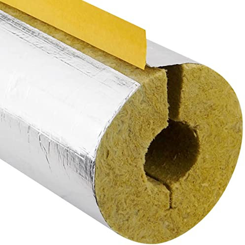 Sanitärshop Baustoffe & Sanitär Set 10 Stück a 1,00m Steinwolle Rohrisolierung Rohrschale alukaschiert Dämmung 20mm Armacell 100% Isolierung für Wasser und Heizungsleitungen (42mm - 10 Stück)