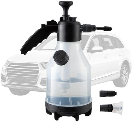 Maodom Pulverizador de Espuma para Coche, rociador de Plantas con boquillas, pulverizador de Agua de Mano, pulverizador de Espuma de 2 L, Botellas pulverizadoras de Bomba de jardín para Limpieza