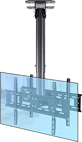 ZDLHGYBS Soporte de Techo para Dos televisores, Compatible con Pantallas LED de 32 a 55 Pulgadas, Soporte de TV con inclinación, Giro y Altura Ajustables, Soporte de TV fácil de Montar