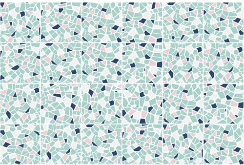Ambiance - Adhesivo decorativo para pared (24 unidades, 20 x 20 cm), diseño de azulejos de cemento