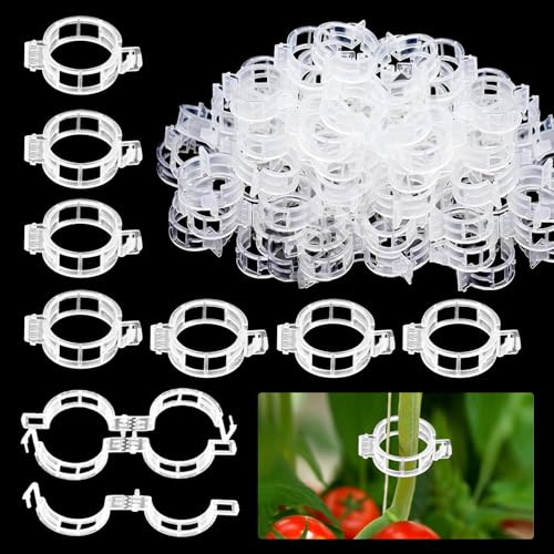 NYZQIW 200 Stück Pflanzenclips, Pflanzenclips für Kletterpflanzen, Kunststoff Tomatenklammern für Kletterpflanzen, Tomatenclips Verbinden für Gemüse Tomate Pflanzen Befestigun