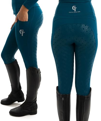 CT Equine Collection Young Rider Horse Riding Leggings (UK, Age, 10 Years, 12 Years, Regular, Peacock)
