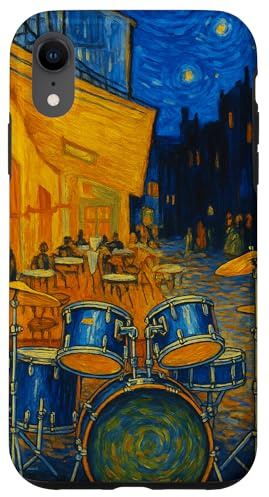 Vangogh-Drummer Batterie Batteur Musicien tambours Batteur Coque pour iPhone XR