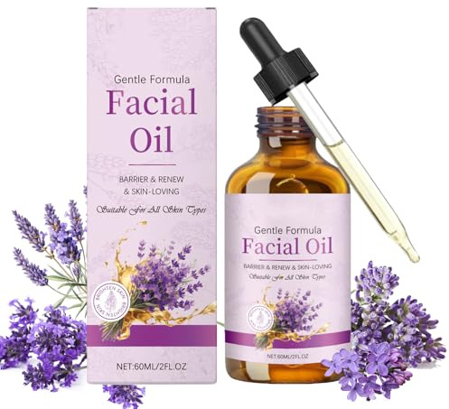 Lavender Facial Serum for Women, Hydrating & Brightening Face Serum Oil with Jojoba & Vitamin E, Nourishing Skincare for Smooth, Radiant & Even-Toned Skin, Gentle Daily Moisturiser