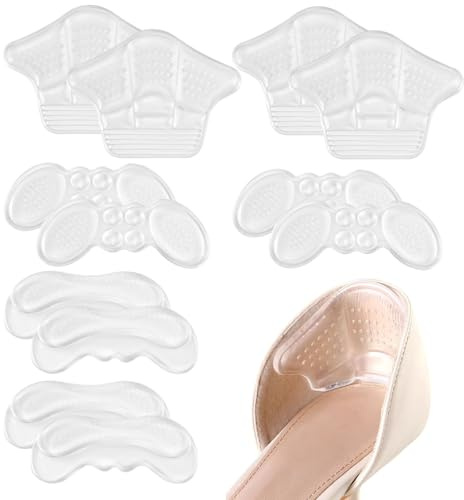 12 stycken osynliga hälskydd, silikonhögklackade hälkuddar