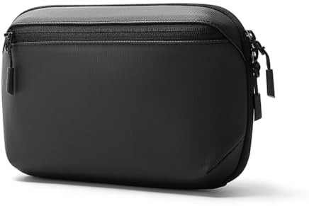 Muuookka Borsa per Gadget Portatile per Organizzatore Multi-Strato di Buste di Tecnologia Impermeabile per Dati di Viaggio e Caricatore USB Nero