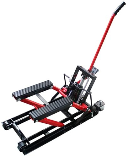 Gato Hidráulico Gato de tijera hidráulico for motocicleta, capacidad carga 1500 lb, soporte elevación portátil ajustable, herienta goma antideslizante