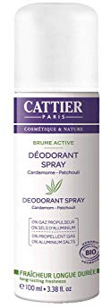 Cattier Brume Active Déodorant Femme Cardamome Patchouli 100 ml