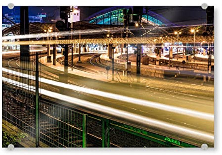 artboxONE Acrylglasbild 45x30 cm Städte/Köln Kölner Straßen bei Nacht - Bild köln köln Liebe Deine Stadt