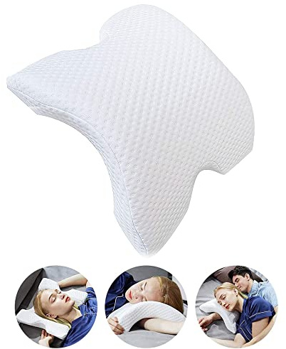 MINGZE Multifuncional Espuma de Memoria Almohada de Cuello, Alivia la presión Cervical de la Cabeza, Memory Foam Pillows, en Forma de U Arco Neck Pillow Prevenir el entumecimiento del Brazo