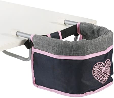 Bayer Chic 2000 - Puppentischsitz, Tischsitz für Puppen, Puppenmöbel, Puppenzubehör, Melange grau, Navy
