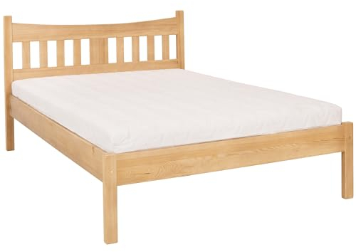 Meble Doktór Holzbett - Bett aus Kiefernholz – Nevada 140x200 cm – Bettgestell mit Rahmen – Holzmöbel – 100% Naturholz - Massivholzbett – Solide Verarbeitung - Eichenbeize