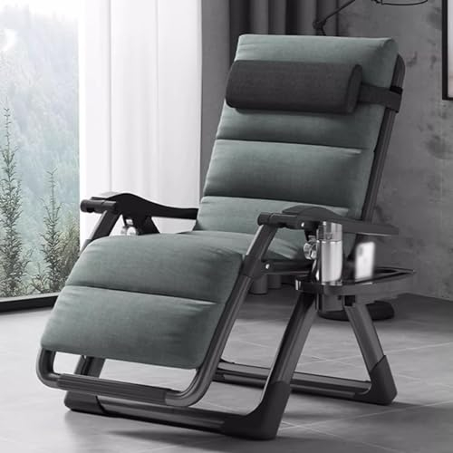 Outdoor klappbar garten liegestuhl mit Polster Innenbereich Schlafzimmer atmungsaktiv deckchair, balkon relaxliege, verstellbare Rückenlehne,ergonomischer Stuhl,Geeignet for alle Jahreszeiten.