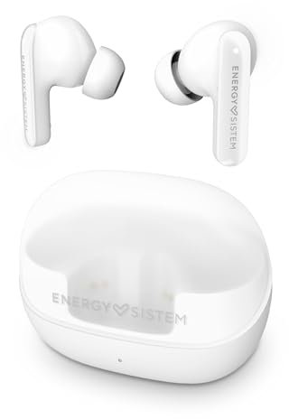Energy Sistem Serenity ANC – Auriculares True Wireless con cancelación de Ruido (4 micrófonos, Bluetooth 5.4, plástico Reciclado, 25 Horas de batería, Certificado IPX4)