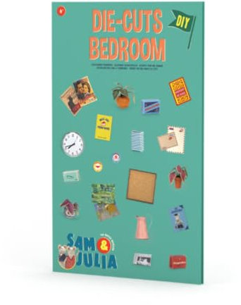 Das Mäusehaus – Stanzbögen für Schlafzimmer – Zubehör 1/12 für Puppenhaus/Puppenstube – Bastel-Set enthält 4 Bögen mit Schlafzimmer-Gegenständen